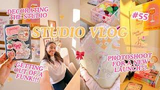 getting out of a funk (taking time off, reading, organizing, new products!!) 🪩 | Studio Vlog 55