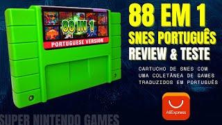 Cartucho Lotado de Jogos em Português para o Super Nintendo | Super 88 in 1 Snes Portuguese Version