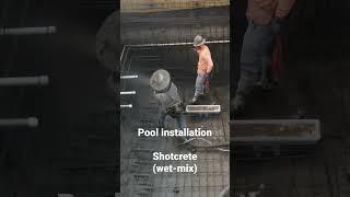 Shotcrete installation for a swimming pool. #buildinglonglastingmemories #shotcrete #