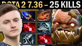 Pudge Dota 2 7.36 Miracle with 25 Kills and Aghanims - TI13