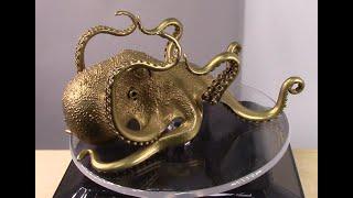 Coppertist.Wu Octopus Bronze Cast Pen Holder