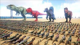 1000 Dilos VS ARK Dinosaurs | Cantex