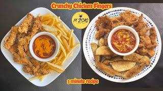Crunchy Chicken Fingers With Potato Wedges | Crunchy Chicken Strips #easyrecipe #quickrecipe #mzsaq