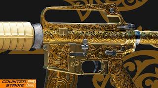 M4A1S Golden Relief Kazakh Ornament (Zhazira)