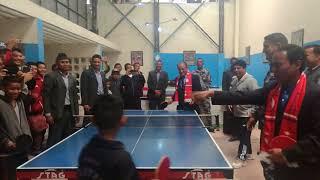 Puspa Kamal Dahal playing Table Tennis ॥ deshsanchar