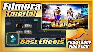 Filmora Tutorial For PUBG Lobby Video Editing| Best PUBG Lobby Edit with Effects  - ROYALWASI