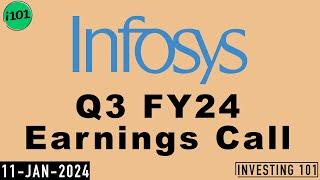 Infosys Q3 FY24 Earnings Call | Infosys 2024 Q3 Results | Latest News