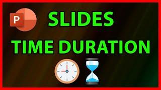How to set the time / duration between slides on Powerpoint 2019