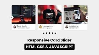 How to Create Responsive Card Slider in HTML CSS & JavaScript | SwiperJs