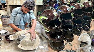 How to make Motorbike Helmets || Mass Production Process of Helmets || Manufacturing of Bike Helmets