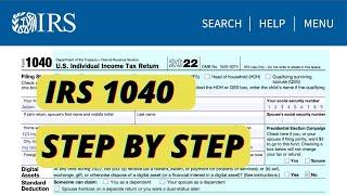 IRS Form 1040 Walkthrough | Calculate Your Tax Refund | How To File Taxes | Single & No Dependent