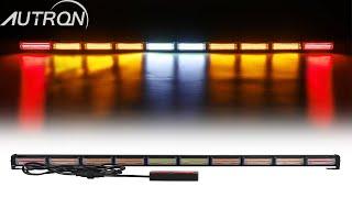 XRIDONSEN COB LED Strobe Light Bar w/ WORK & BRAKE Signal Light Traffic Advisor For Truck