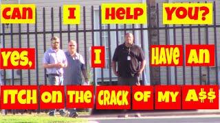 Can I help you?Yes I have an itch on the crack of my A$$1st & 2nd amendment audit fail