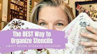 The BEST Way to Organize Stencils || Craft Room Organization