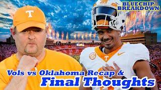 Vols vs Sooners Final Thoughts Stats, & Grades