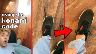 How to Tie Your Shoes By ONLY Shaking Your Leg  #Shorts