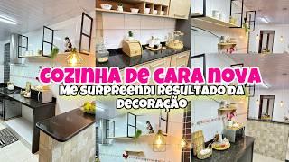 COZINHA DE CARA NOVA|nova decoração cozinha|me surpreendei com resultado|faxina completa cozinha