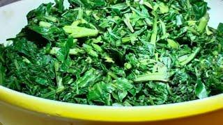 How To Prepare A Sand Free Efo Shoko | Lagos Spinach