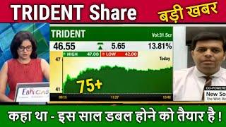 TRIDENT Share News/Analysis, Buy or Not ? trident share latest news,trident share target 2024