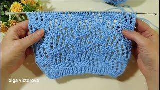 АЖУРНЫЙ УЗОР СПИЦАМИ Вязание Узоры спицами Knitting patterns