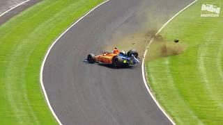 Raw Video: Fernando Alonso crashes during 2019 Indy 500 practice