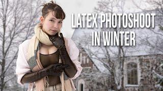 Project L: Part 109 - Snow in Sipoo | Behind the scenes of a latex photoshoot