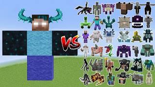 Warden Herobrine vs All Minecraft Bosses - Minecraft Mob Battle