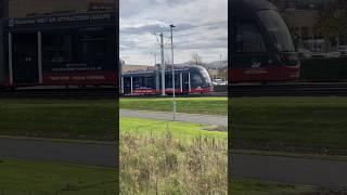 Tram departs Edinburgh Park #tram #edinburgh #scotland #scotlandtravel #edinburghtram #uk