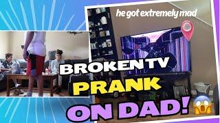 BROKEN TV PRANK ON MY DAD* regret so much* - That Girl Jaylynn