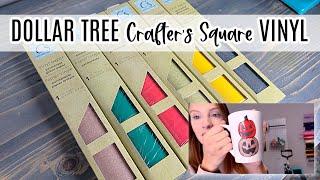 NEW Dollar Tree Crafter's Square Vinyl | Project, Test & Review!