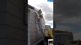 Painting galvanized iron gutters 3 #airlessspraying #roofpainting #roofspraying