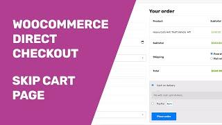 How To Use WooCommerce Direct Checkout Plugin To Skip Cart Page  or Create Same Page Checkout