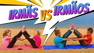 Super coleção: Irmãos vs Irmãs | Desafios esportivos de yoga | Ninja Kidz em Portugues