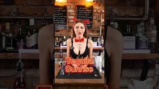 Коктейль Текила Санрайз за 60 секунд! #cocktail #drink #cocktailbar #bartender