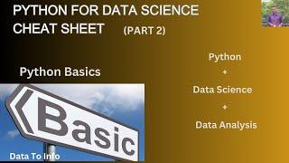 Python For Data Science Cheat Sheet (PART 2) #python #datascience #dataanalysis #cheatsheet