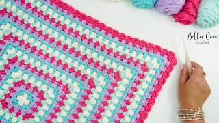 How To Crochet A Fast and Easy Blanket | Multi Color Granny Square