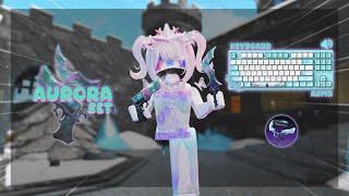 PLAYING MM2 WITH AURORA SET *Keyboard ASMR*