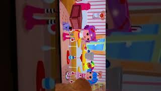 Baby cube man watchs and React￼￼s to Lalaloopsy Trunk Show 