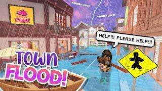 Our Town FLOODED!!! *had to evacuate* (WITH VOICE) | Mayor Mom Bloxburg Roleplay