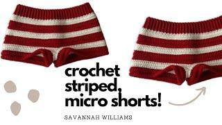 Crochet Striped Shorts Tutorial!