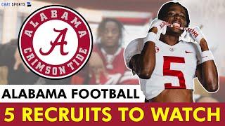 LATEST Alabama Football Recruiting News Before The Cold Summer Cook-Out | 5 Recruits To Watch