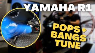 2021 Yamaha R1 Gets Ultimate Pops and Bangs / Burble Tune | Moore Mafia ECU Flash