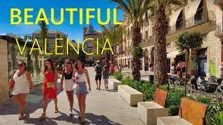 Valencia Spain   NEW Beautiful Walking Tour in Old Town and Promenade in 2024 [4K UHD]