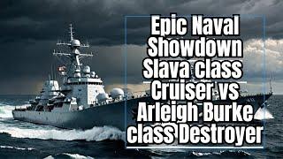 Epic Naval Showdown Slava class Cruiser vs Arleigh Burke class Destroyer #naval #burke #shorts #fact