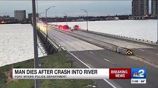 Man dies after crashing truck off US-41 bridge into Caloosahatchee River