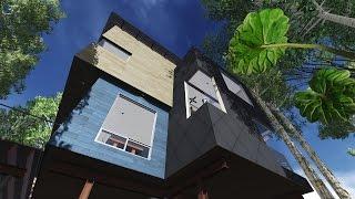 Elevated Home in Flood Plain 3D Green Planet Architects Lumion + Revit + Adobe