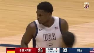 ANTHONY EDWARDS RECOVER  AND DUNK | GERMANY  VS USA  | FIBA WORLD CUP 2024