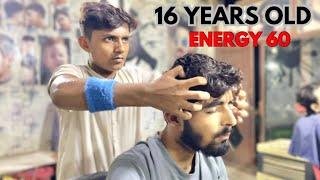 ASMR || MIND RELAXING MASSAGE BY 16 YEARS OLD BOY | HEAD AND BACK BEST PAKISTANI MASSAGE |