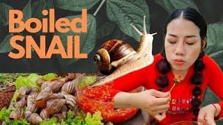 Delicious Slimy BOILED SNAIL! | Jin Su | #mukbang