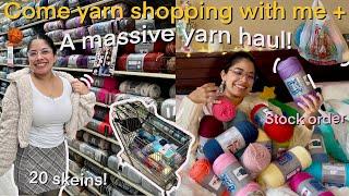 Yarn shop with me + HUGE yarn haul!  | My very first stock order